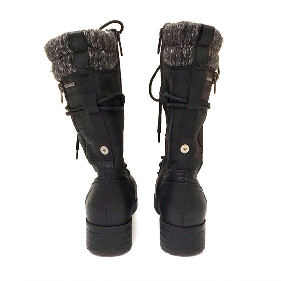 Black tall lace up boots size 7 - Picture 4 of 14